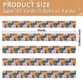 thumbnail image 3 of 5 Rolls Christmas Ribbon 1.5 inch Wide Decorative Ribbon for Gift Wrapping and Holiday Decorations Oversized Daisies, 3 of 7
