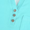 thumbnail image 6 of Tshirts Women Trendy Women's T Shirt Tee Button Long Sleeve Daily Weekend Fashion Basic V- Neck Regular Top With Pocket, 6 of 6