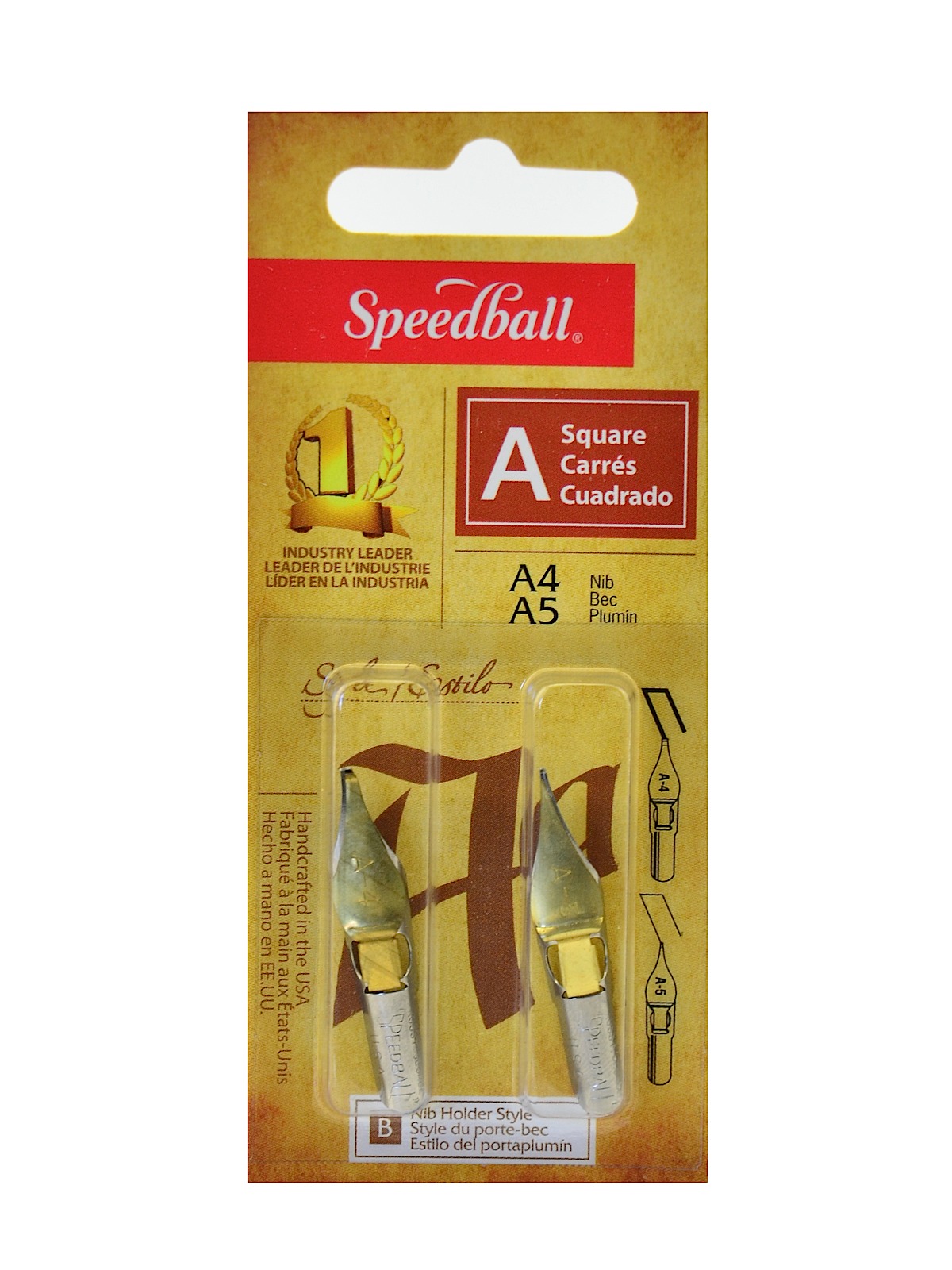 Lettering and Drawing Square Pen Nibs A Style A-4/A-5, pack of 2 (pack of 6)