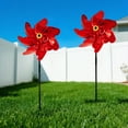 thumbnail image 5 of Jumbo 18.9 Inch Pinwheels (10 Pack) - Extra Sparkly Wind Spinners for Bird Control - Colorful Reflective Garden Decor for Halloween, Thanksgiving, Christmas - Durable Outdoor Windmill Spinners, 5 of 5