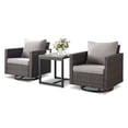thumbnail image 5 of PARKWELL 3-Piece Outdoor Bistro Sets with Steel Frame and Cushions,Brown/Gray, 5 of 10