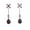 Purple, variant on Purple Teardrop Rhinestone Crystal Dangling Floral Earrings