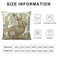 thumbnail image 6 of COMIO  Happy Easter Throw Pillow Covers Rabbit Bunnies Cushion Pillowcase Beige and White Rabbits Pillowcase Cushion Cover for Easter Bedroom Sofa Decorations &nbsp;2pc, 6 of 6