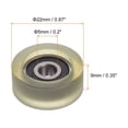 thumbnail image 2 of Unique Bargains Roulement à Rouleau à Poulie en PU 5x22x9 mm, Roue de Guidage Revêtue de Polyuréthane pour Usage Industriel, Vert, 2 of 5
