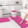 thumbnail image 4 of Szbaoan 4-Piece Bathroom Rug Set with Non-Slip Latex Backing, Super Soft Absorbent Foam Mats for Bathroom Floor, Machine Washable in Multiple Colors, 4 of 5