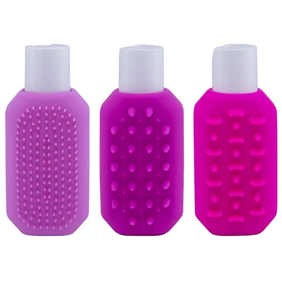 508704 - TRAVEL BOTTLES SILICON 3 PACK 100ML DURABLE LEAKPROOF