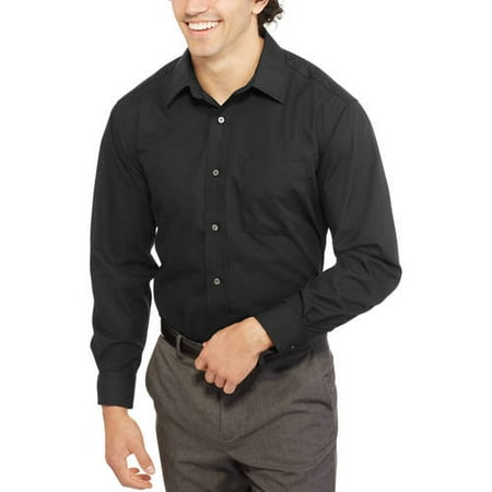 Big Men's Long Sleeve Poplin Dress Shirt