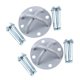 thumbnail image 4 of Accesorios versátiles versátiles de metal de soporte de montaje en la pared de techo con tornillos M10 12x6cm para cuerdas de batalla instalando 2 piezas, 4 of 8