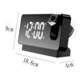 thumbnail image 2 of Reloj de proyección de espejo Pantalla LED de pantalla grande Mute snooze Reloj despertador de proyección electrónica MFZFUKR BST3003081-2, 2 of 6