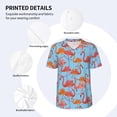 thumbnail image 3 of Lsque Flamingo Pattern Mens Polo Golf Shirts Funny Graphics Shorts Sleeve Button Shirts Baseball T-shirt-3X-Large, 3 of 7