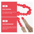 thumbnail image 2 of Himition 1Pc Christmas Decorative Beads String Tree Wooden Beads Decor Backdrop Pendant, 2 of 5