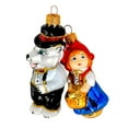 thumbnail image 3 of STP Goods Red Riding Hood Glass Christmas Ornament Set of 2 pcs in Gift Box 4.33x1.97” (11x5 cm) Hand-Painted Christmas Tree Ornament Christmas Tree Hanging Decorations, Red Blue White, 3 of 4