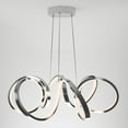 thumbnail image 4 of Artika Swirl Ribbon Modern LED Pendant Light Fixture, Chrome, 4 of 5