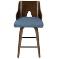 thumbnail image 6 of Lumisource Ariana Bar Stool In Walnut And Blue Finish B26-ARIA WL+BU, 6 of 8