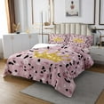thumbnail image 2 of Erosebridal Coverlet Twin Size Chic Gold Crown Bedding Set for Women, Pink Leopard Print Bedspread Set Girly Cheetah Print Quilt Set, Graceful Pretty Princess Bed Set for All Seasons 2 Piece, 2 of 2