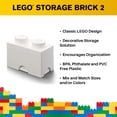 thumbnail image 3 of LEGO Storage Brick 2 â Stackable, Creative Toy Organizer Blocks, Minifigures, and Other Toys | Space Saving Container | Ages 3+, 2 Stud, White LEGO -, 3 of 8