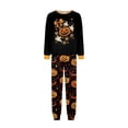 thumbnail image 4 of HTHLVMD Print Pjs, Top Bottom Sleepwear, Family Matching Pajamas, Halloween Sleep Set, Halloween Bow Ghost Pumpkin Floral Family Matching Pajamas Set, Long Sleeve Crew Neck 2 Piece Loungewear, XXL, 4 of 5