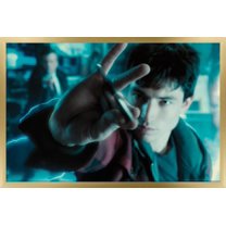 DC Comics Movie - Justice League - The Flash Batarang Catch Wall Poster, 14.725" x 22.375", Framed