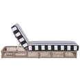 thumbnail image 6 of Safavieh Gillian Steel Outdoor Lounge Chairs, Heather Tan/Black Striped, 6 of 15