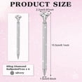 thumbnail image 2 of Qianfeng 6 Pcs Glitter Pens with Rhinestone for Wedding Favors, Black Ink Ballpoint Pen 1.0mm Point, 2 of 11
