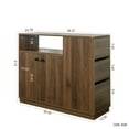 thumbnail image 4 of Living Room Cabinets Kitchen Sideboard, Small Countertop Organizer, Tabletop Cabinet with 2 Glass Sliding Door,3 Side Drawers & 1 small display shelves, Counter Cabinet for Kitchen, Living Room, Din, 4 of 17