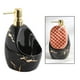 thumbnail image 1 of Dispensador de jabón con soporte de esponja perfecl cerámica mármol negro, 1 of 8