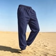 thumbnail image 5 of Dresfit Men's Linen Pants Baggy Drawsring Sweatpants Elastic Waist Lightweight Golf Joggers Relax Fit Straight Leg Big and Tall Yoga Jogger Pants with Pockets XL, 5 of 6