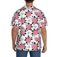 thumbnail image 7 of Goofa Rose Flowers Printed Men's Casual Short-sleeved Shirt,Lightweight Breathable Button-down,Summer Casual men's top,Versatile Fashion shirt-Large, 7 of 7