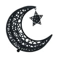 thumbnail image 4 of Bandeja de servir,Bandeja Ramadán Bandeja Estrella Luna Eid Mubarak,Bandeja para servir comida para fiestas Platos de metal Ramadán,Bandejas para servir Ramadán para bandejas Eid Negro L, 4 of 9