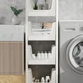thumbnail image 4 of Large Capacity Thickened Storage Cart With Lockable Wheels For Books Toys Seasoning Bottles, 4 of 8