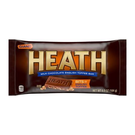 HEATH Milk Chocolate with Bits of English Toffee Giant Candy, 6.5 oz, Bar