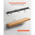 thumbnail image 2 of VEVOR Floating Shelf Bracket 1 Pack, 230 lbs/104 kg Weight Capacity, 46x6.2x3 inch / 1168.4x157.4x76.2 mm, Heavy Duty Hidden Shelf Brackets Support, Wall Mounting Invisible Floating Shelves Bracket, 2 of 9