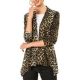 thumbnail image 7 of Allegra K Women's Leopard Front Opening Long Sleeve Cardigan, 7 of 7