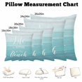 thumbnail image 5 of Throw Pillow Covers, Teal Blue Summer Beach Decorative Throw Pillow Covers 18x18 Inch, Coastal Vacation Blue Wooden Square Linen Pillow Cases for Couch/Living Room/Sofa, 5 of 9