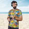 thumbnail image 4 of Wukai Various Balls Print Men's Short-Sleeved Mesh T-Shirt,Quick-Dry Short Sleeve Workout T-Shirt-5X-Large, 4 of 8