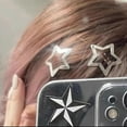 thumbnail image 5 of 10 PCS Star Barrettes Button Hair Accessories for Women and Girls Non- Silver Metal Barrettes by 2000s Style 10PCS, 5 of 9