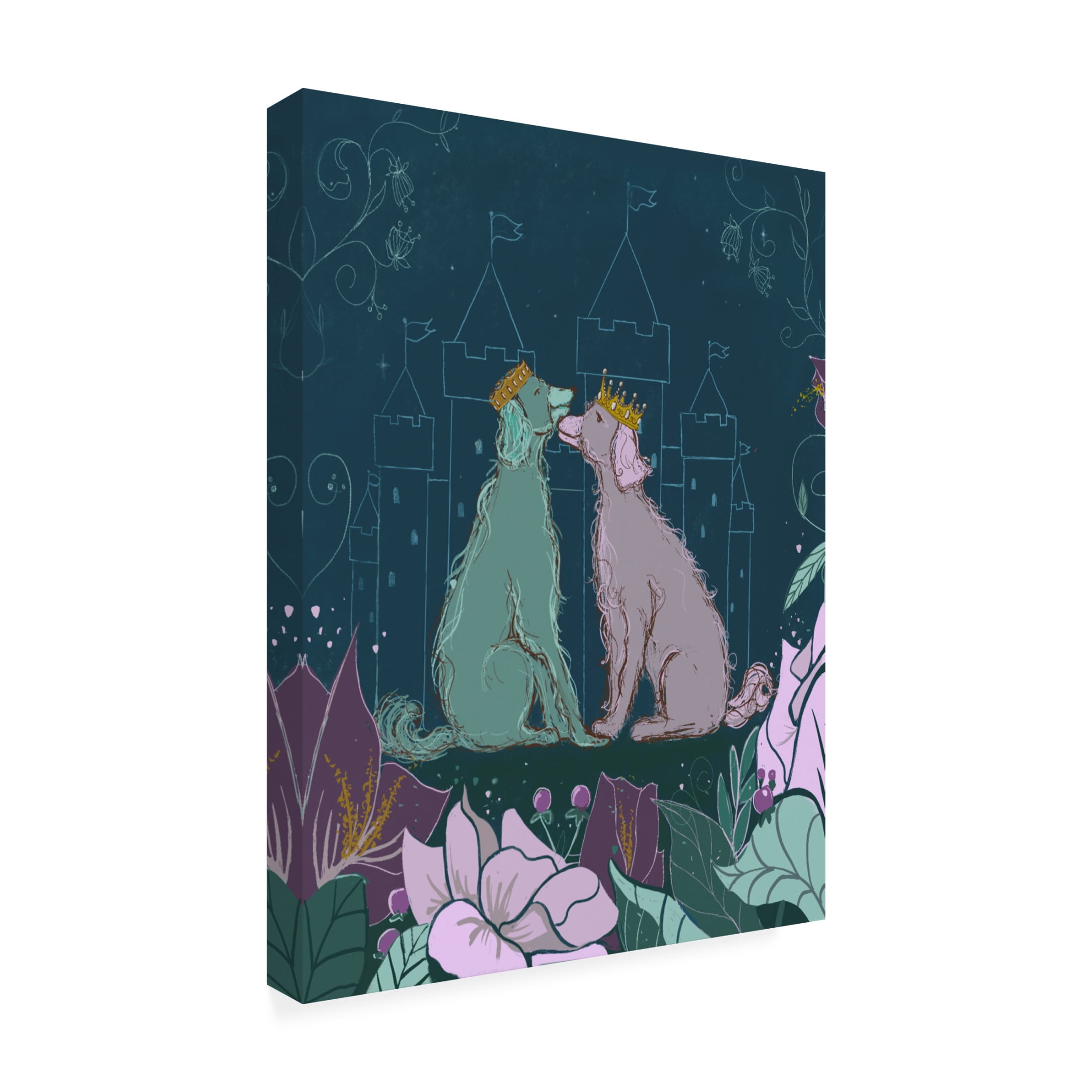Canvas Wall Art - Christine Rotolo 'Palace Pets 3' Wall Art for Living Room, Bedroom, or Office Décor by Trademark Fine Art - 24 x 32 Inches