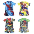 thumbnail image 2 of Conjunto de ropa de Spiderman para niños, trajes deportivos informales para bebés, camiseta de manga corta de verano, pantalones cortos, pijamas, ropa para niños (6T) Gao Jinjia LED, 2 of 2