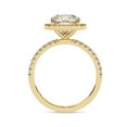 thumbnail image 4 of AFFY Halo Solitaire Engagement Ring for women, 2.10 Carat (ctw) Cushion and Round Cut Lab Grown Diamond Ring In 10K Solid Yellow Gold F-G, VS-SI Quality Gifts For Her Ring Size-9.5, 4 of 6
