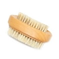 Wooden Cleaning Finger Nail Brush With Natural Pig Bristles Double