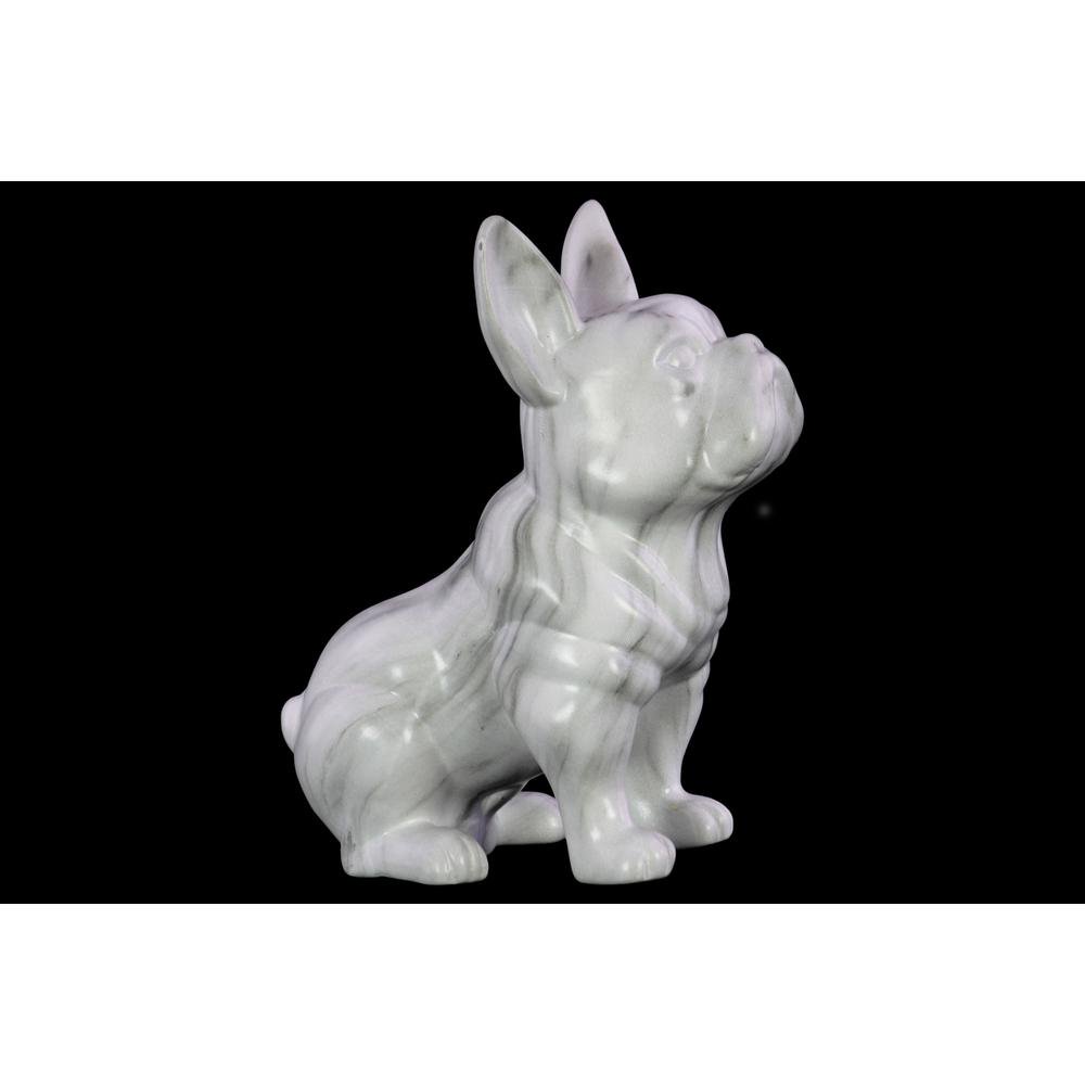 sitting french bulldog figurine in ceramic