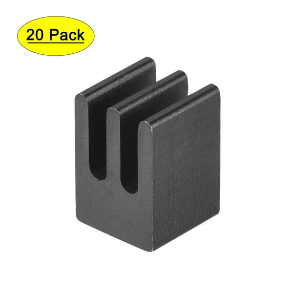 7x7x10mm Aluminum Heatsink Electronics Cooler for MOS IC Chip Black 20 Pcs