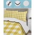 thumbnail image 4 of Quilts Twin Size, Yellow Gradient Soft Comforter Bedding Set for Bed, Farm Plaid Buffalo Checkered Gingham Lightweight Quilted Bedspread with Pillow Cover(2 Pieces) for All Season, 68x86 Inch, 4 of 6