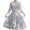 Gray, variant on 2025 Womens Clothing Clearance under $5 asdoklhq Womens Plus Size Clearance Dresses,Women's Summer Organza Floral Print Wedding Party Ball Prom Gown Cocktail Dress
