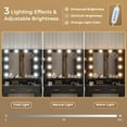 thumbnail image 4 of Amuzer Vanity Desk with Lighted Mirror, Makeup Vanity Table with Charging Station, Drawers, Black, 4 of 7