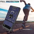 thumbnail image 4 of For Google Pixel 6 Case with Screen Protector,  Shockproof with 360° Kickstand [Military Grade] Protective Case for Google Pixel 6, Blue, 4 of 13