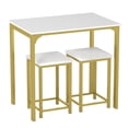 thumbnail image 1 of Giantex 3 Pieces Dining Table Set, Modern Bar Table Set w/2 Bar Stools, Counter Height Table Set for Living Room Restaurant, 1 of 5