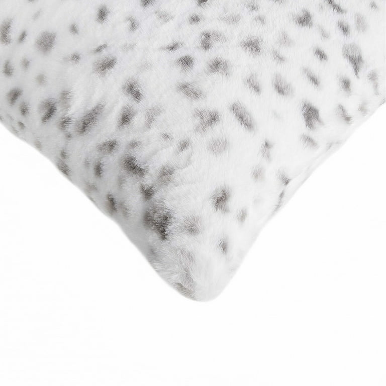 Snow Leopard Faux Fur Pillow 2 Pack Snow Leopard Faux Fur Pillow 2 Pack