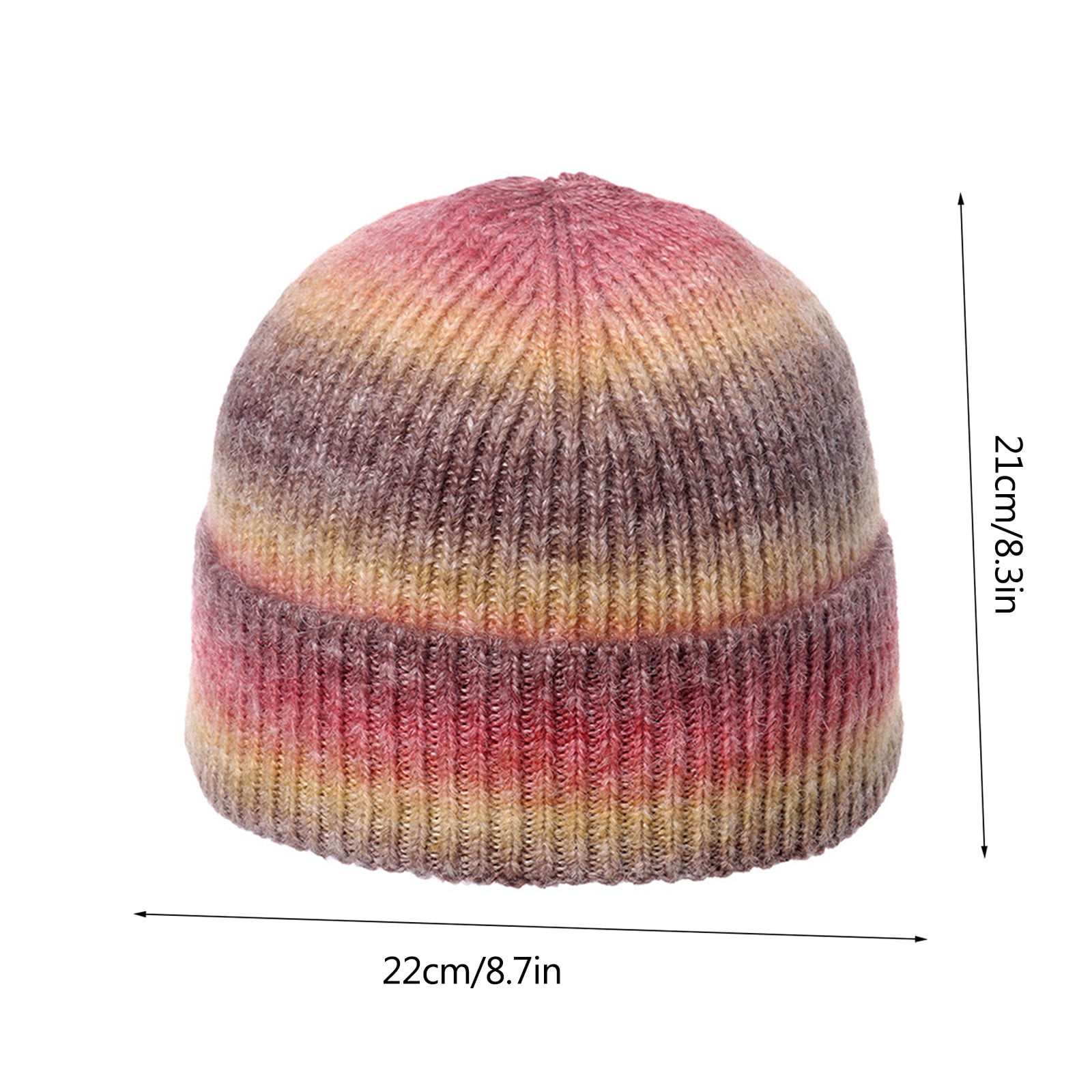 Faux Pom Warm Knit Cap Beanie Hats 