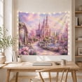thumbnail image 5 of Armchair Bookshelf Cat with Fairy Tale Spired Castle, Cozy Dark Academia for Book Lovers, Reading Nook Wall Decor, Valentine'S Day Gift, Tapestry Wall Hanging for Bedroom and Dorm, 5 of 7
